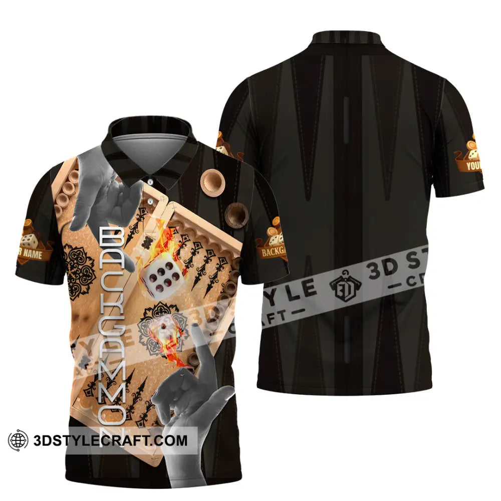 Unisex Shirt - Custom Backgammon 3D Shirt Polo Shirt / S T-shirt