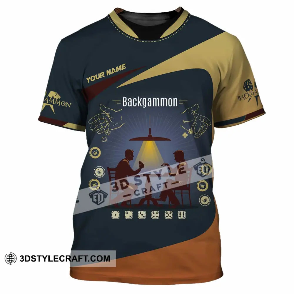 Unisex Shirt - Custom Backgammon 3D Shirt T-Shirt / S T-shirt