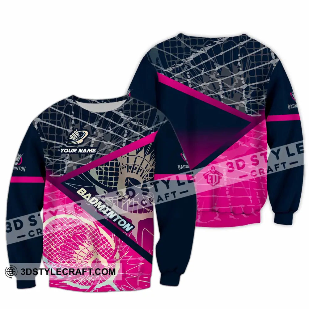 Unisex Shirt - Custom Badminton 3D Shirt Long Sleeve / S T-shirt
