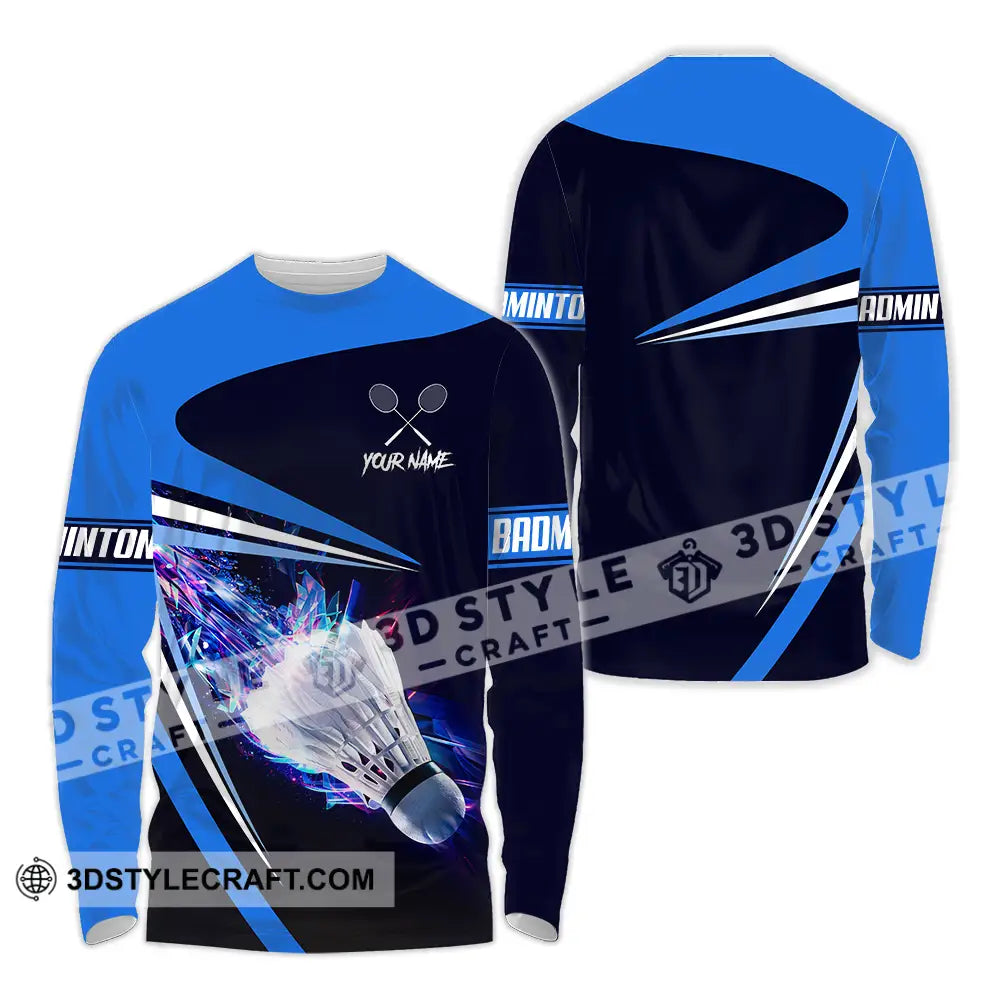 Unisex Shirt - Custom Badminton 3D Shirt Long Sleeve Shirt / S T-shirt
