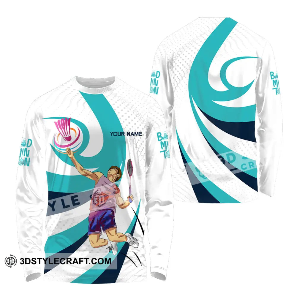 Unisex Shirt - Custom Badminton 3D Shirt Long Sleeve Shirt / S T-shirt
