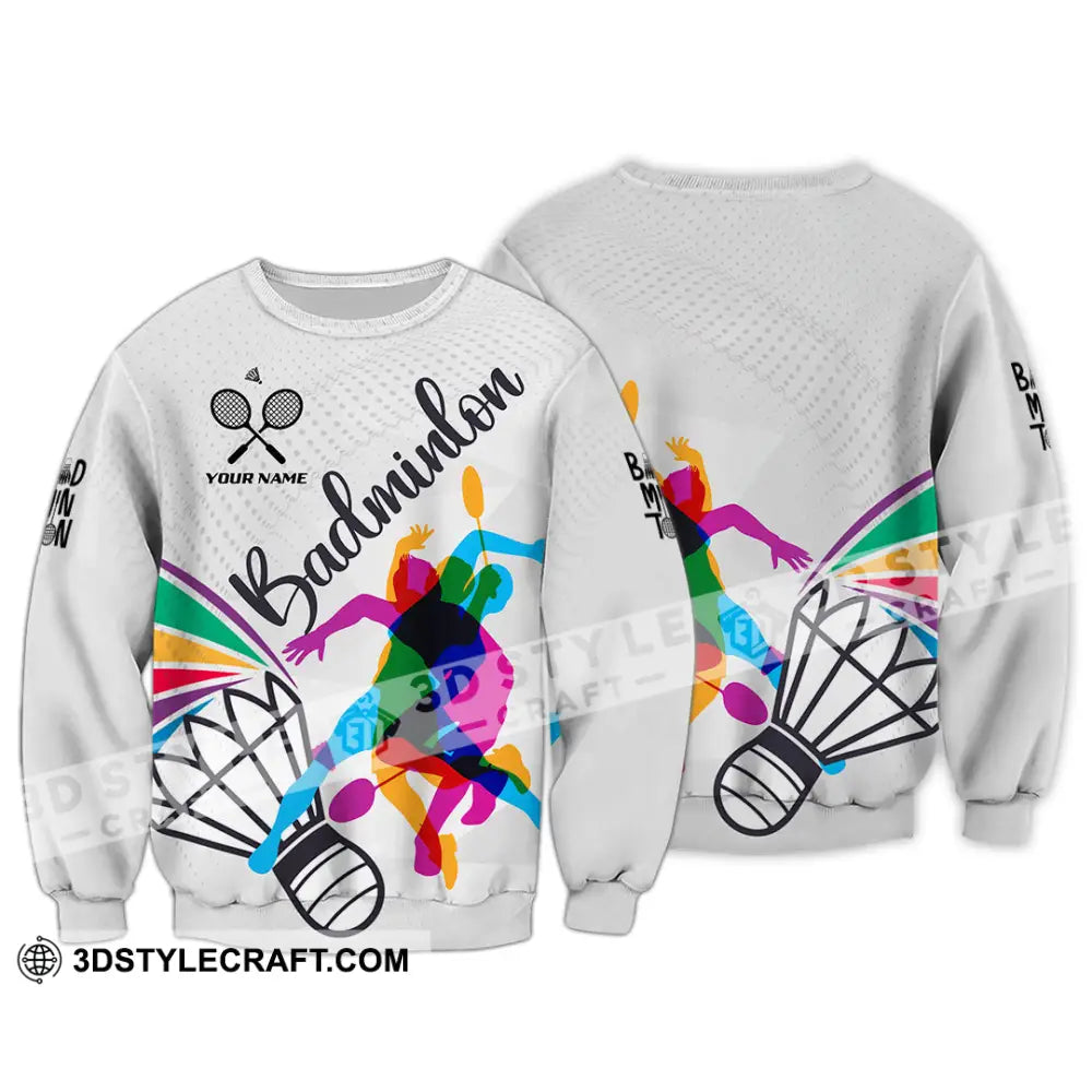 Unisex Shirt - Custom Badminton 3D Shirt Long Sleeve / S T-shirt