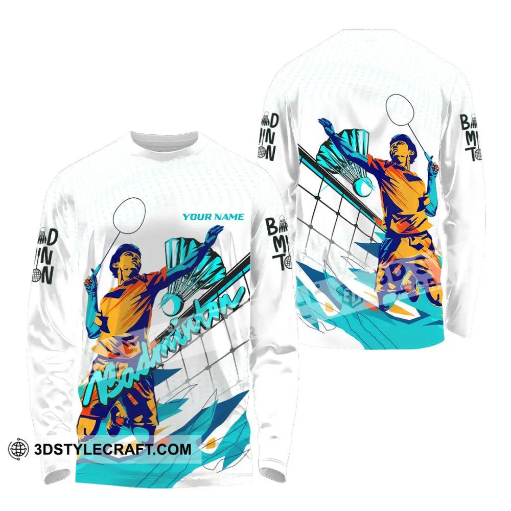 Unisex Shirt - Custom Badminton 3D Shirt Long Sleeve Shirt / S T-shirt