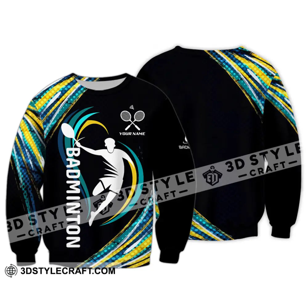 Unisex Shirt - Custom Badminton 3D Shirt Long Sleeve / S T-shirt
