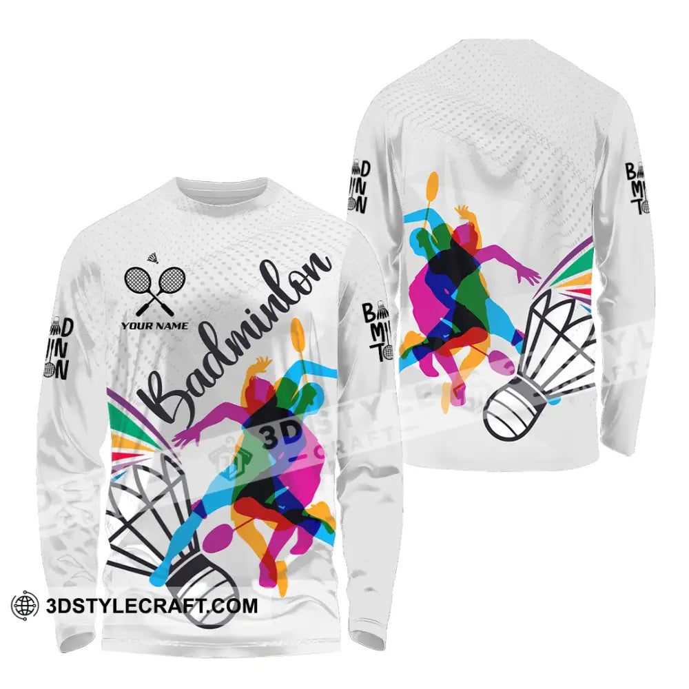 Unisex Shirt - Custom Badminton 3D Shirt Long Sleeve Shirt / S T-shirt