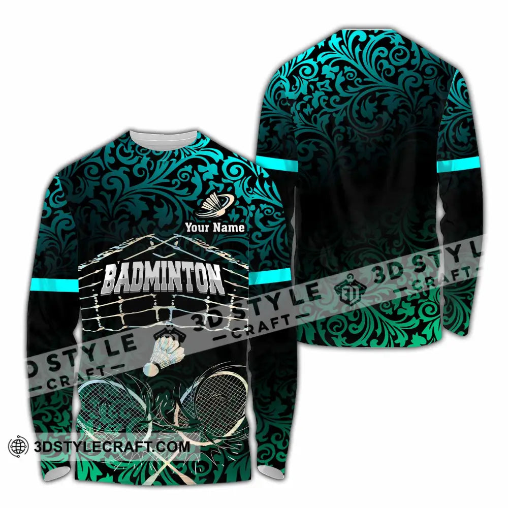 Unisex Shirt - Custom Badminton 3D Shirt Long Sleeve Shirt / S T-shirt