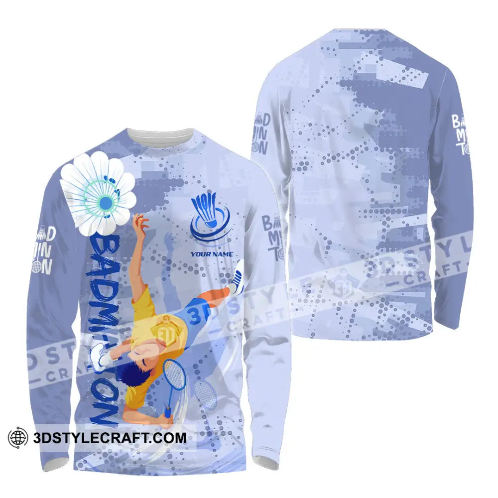 Unisex Shirt - Custom Badminton 3D Shirt Long Sleeve Shirt / S T-shirt