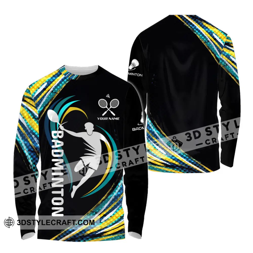 Unisex Shirt - Custom Badminton 3D Shirt Long Sleeve Shirt / S T-shirt