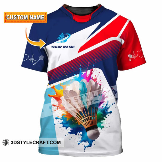 Unisex Shirt - Custom Badminton 3D Shirt style option 1