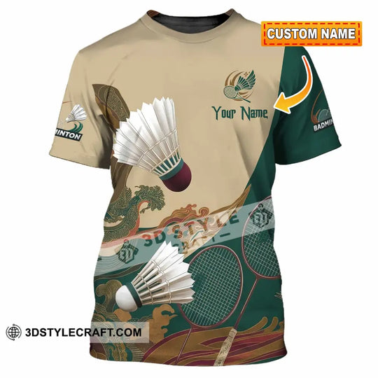 Unisex Shirt - Custom Badminton 3D Shirt style option 1