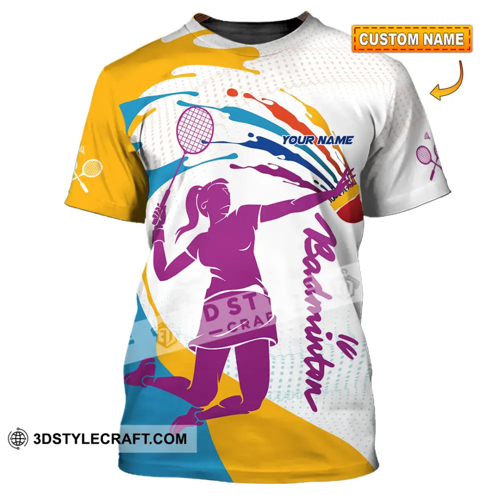 Unisex Shirt - Custom Badminton 3D Shirt T-shirt