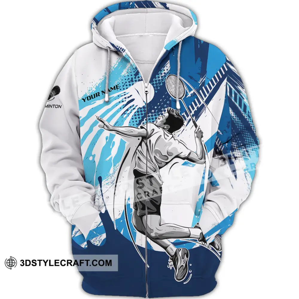 Unisex Shirt - Custom Badminton 3D Shirt Zipper Hoodie / S T-shirt