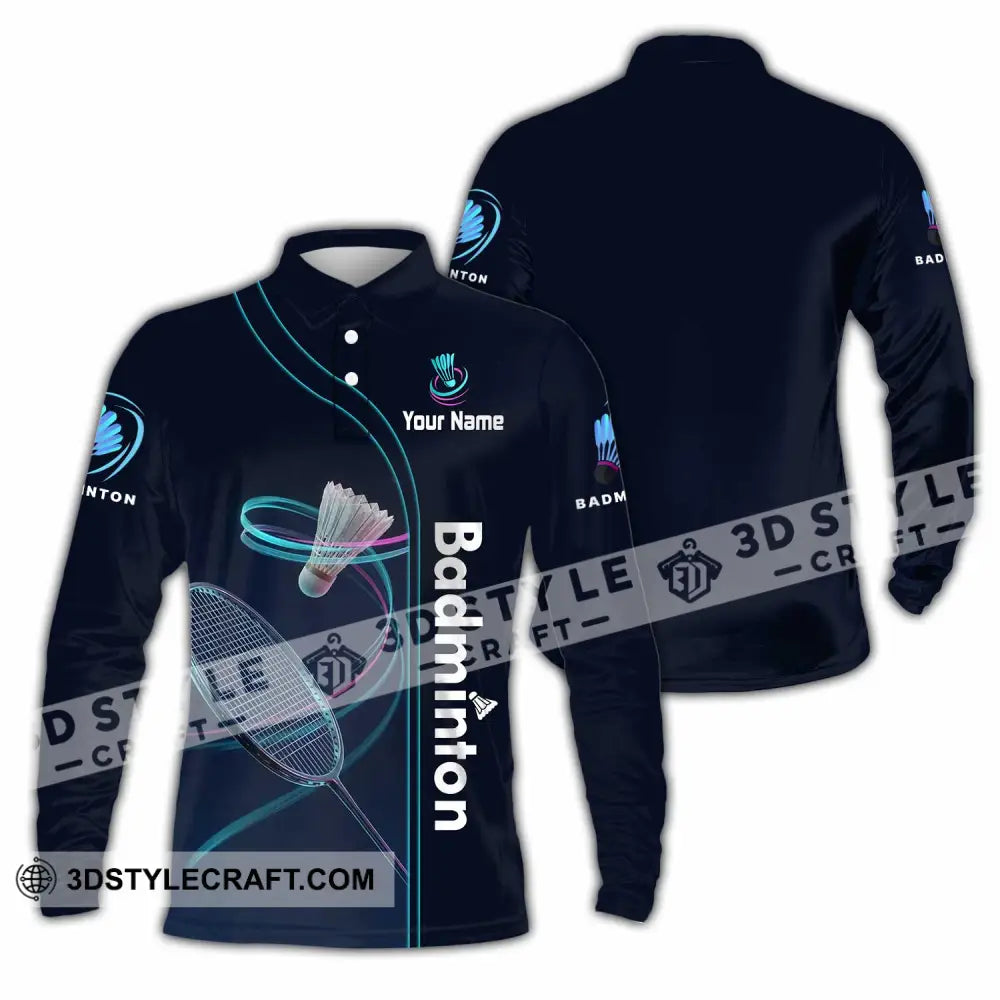Unisex Shirt - Custom Badminton Shirt - Long Sleeve Polo / S - T-shirt