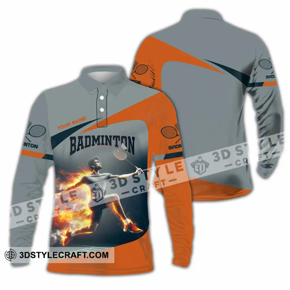 Unisex Shirt - Custom Badminton Shirt Long Sleeve Polo / S T-shirt