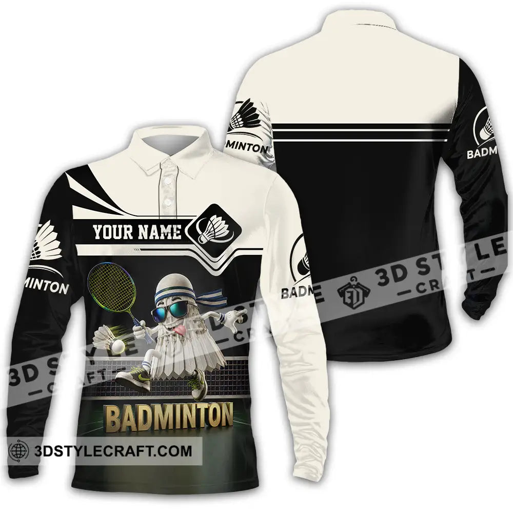 Unisex Shirt - Custom Badminton Shirt - Long Sleeve Polo / S - T-shirt