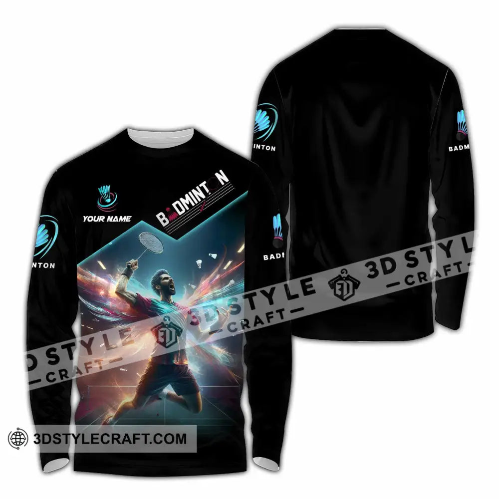 Unisex Shirt - Custom Badminton Shirt - Long Sleeve Shirt / S - T-shirt