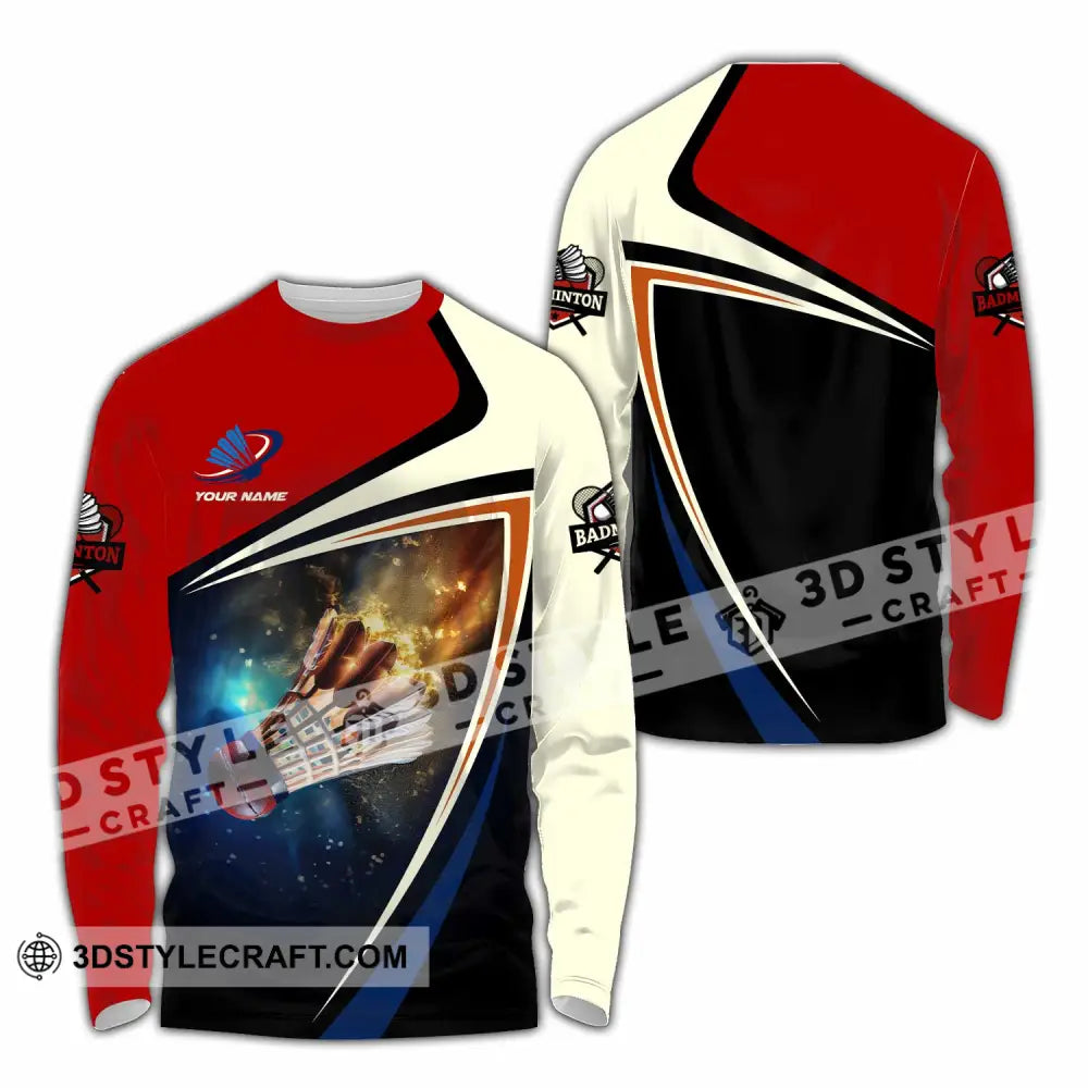 Unisex Shirt - Custom Badminton Shirt Long Sleeve Shirt / S T-shirt