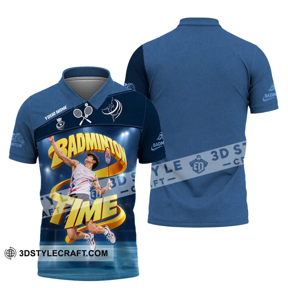 Unisex Shirt - Custom Badminton Time Shirt - Polo Shirt / S - T-shirt