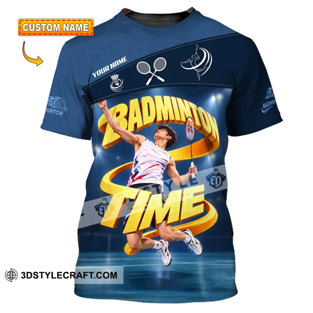 Unisex Shirt - Custom Badminton Time Shirt - T-shirt