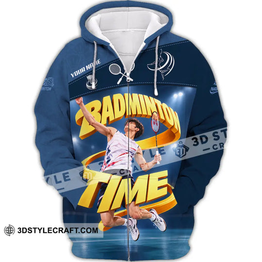 Unisex Shirt - Custom Badminton Time Shirt style option 3