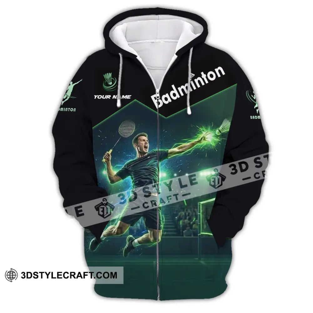Unisex Shirt - Custom Badminton Shirt - Zipper Hoodie / S - T-shirt