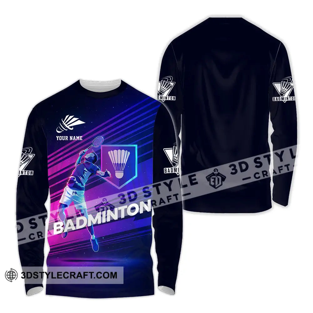 Unisex Shirt - Custom Badminton3D Shirt Long Sleeve Shirt / S T-shirt