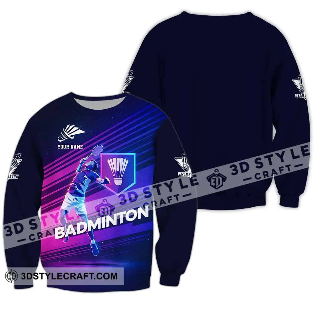 Unisex Shirt - Custom Badminton3D Shirt Long Sleeve / S T-shirt