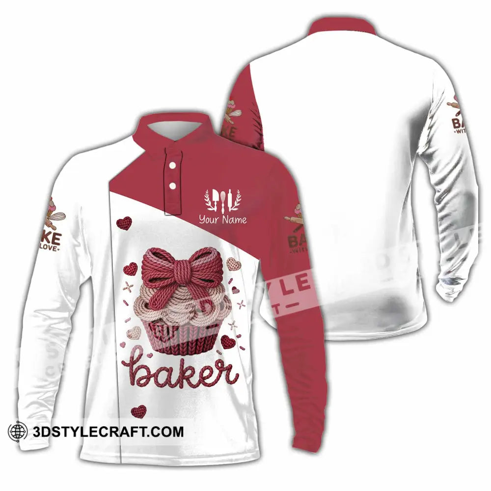 Unisex Shirt - Custom Baker 3D Shirt - Long Sleeve Polo / S - T-shirt
