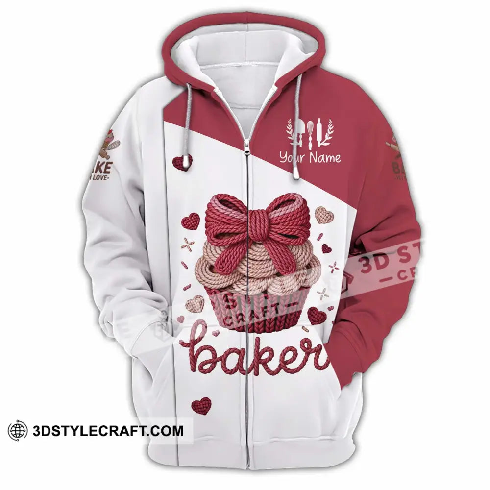 Unisex Shirt - Custom Baker 3D Shirt - Zipper Hoodie / S - T-shirt