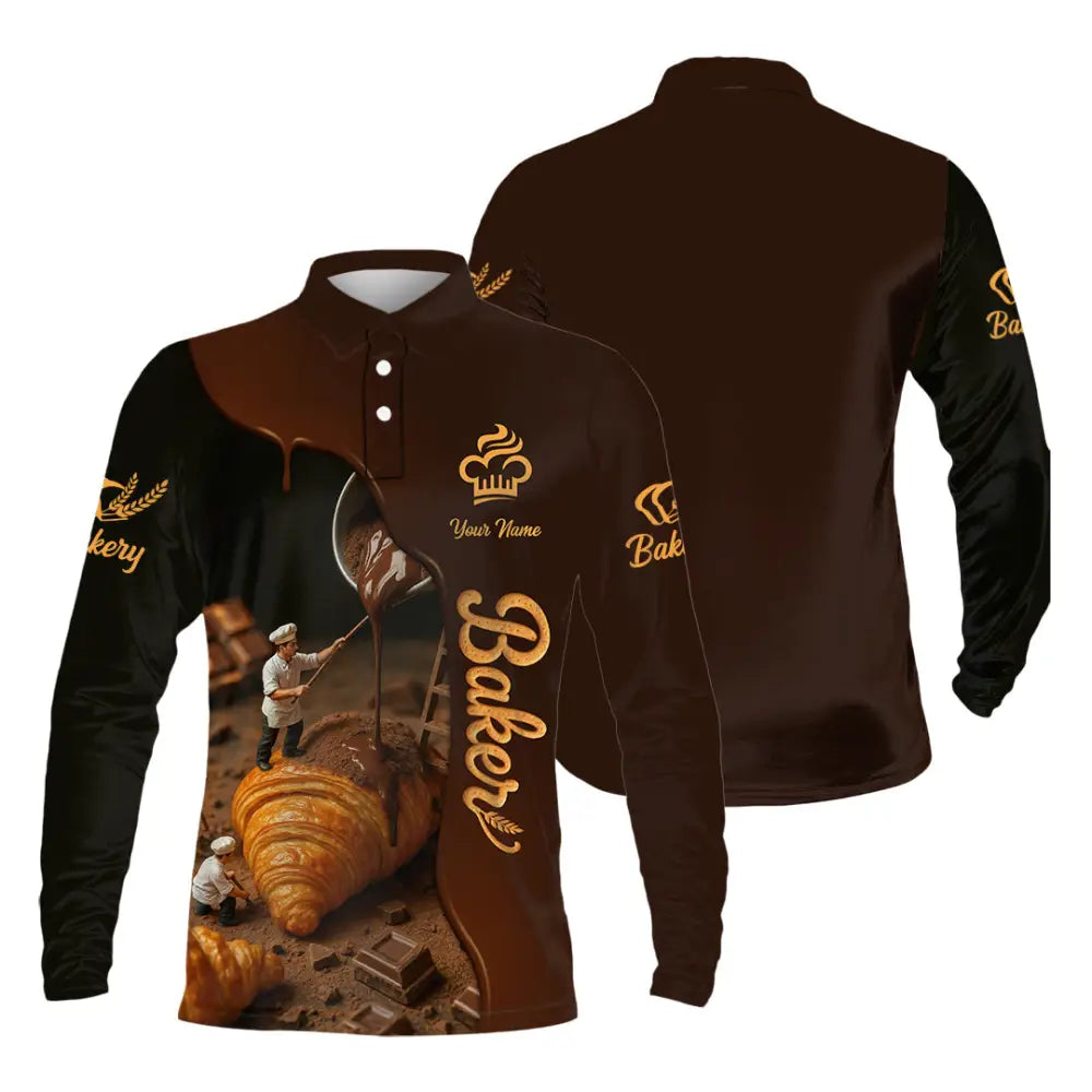 Unisex Shirt - Custom Baker Shirt Long Sleeve Polo / S T-shirt