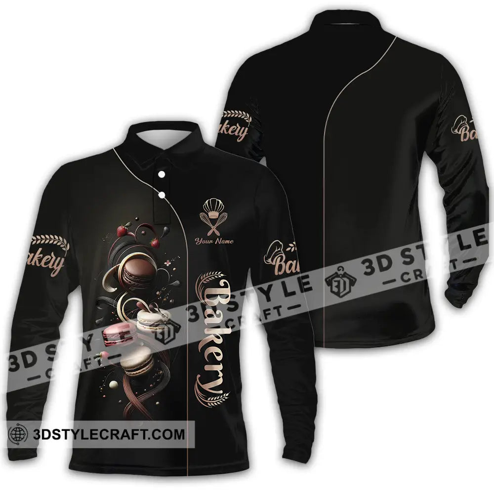 Unisex Shirt - Custom Bakery 3D Shirt - Long Sleeve Polo / S - T-shirt