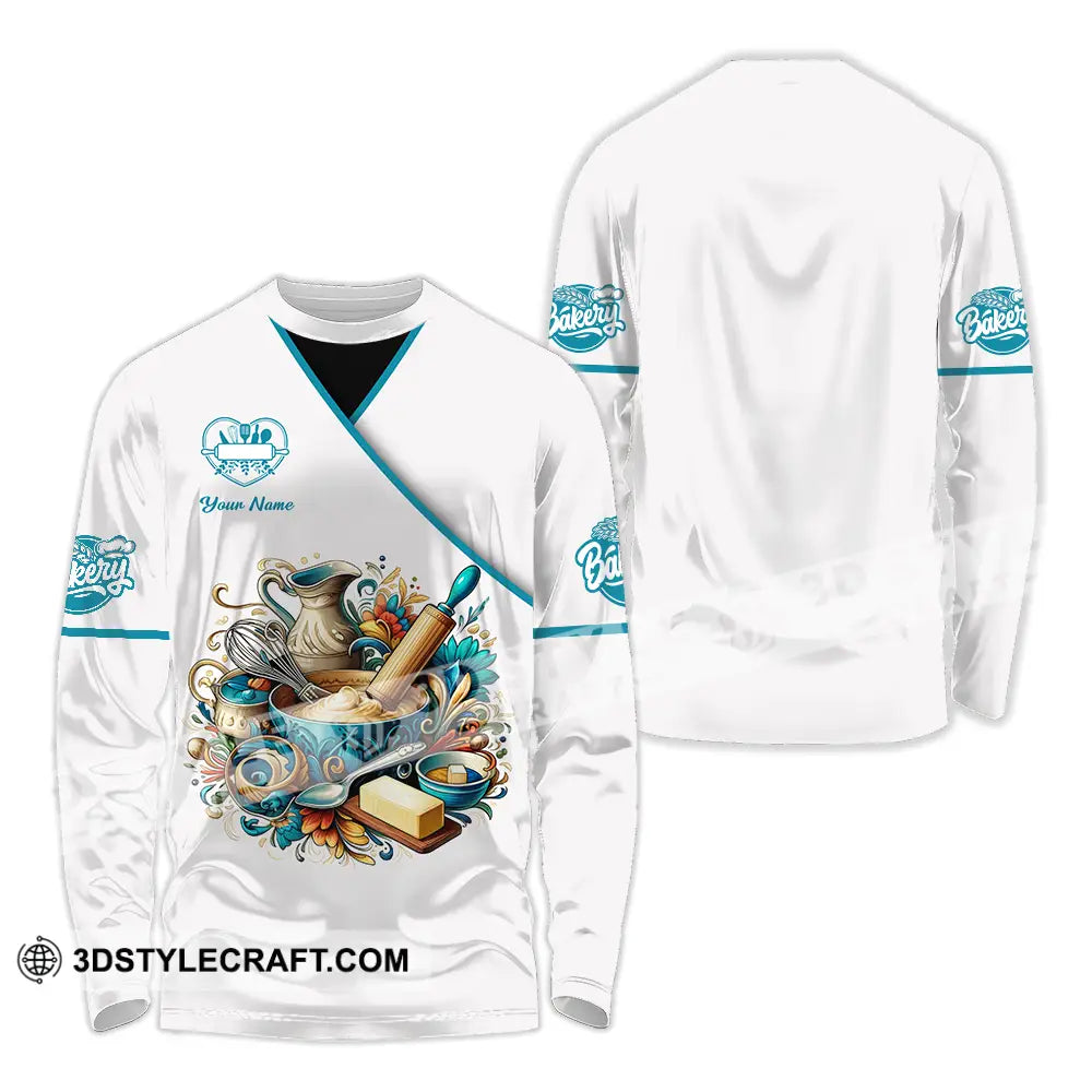Unisex Shirt - Custom Bakery 3D Shirt - Long Sleeve Shirt / S - T-shirt