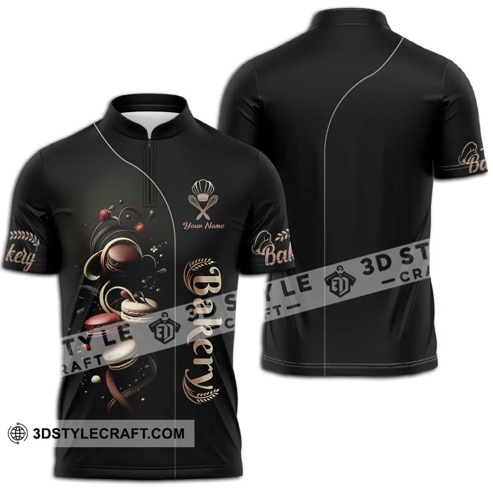 Unisex Shirt - Custom Bakery 3D Shirt - Zipper Polo Shirt / S - T-shirt