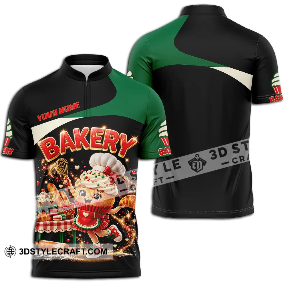 Unisex Shirt - Custom Bakery Shirt - Zipper Polo Shirt / S - T-shirt