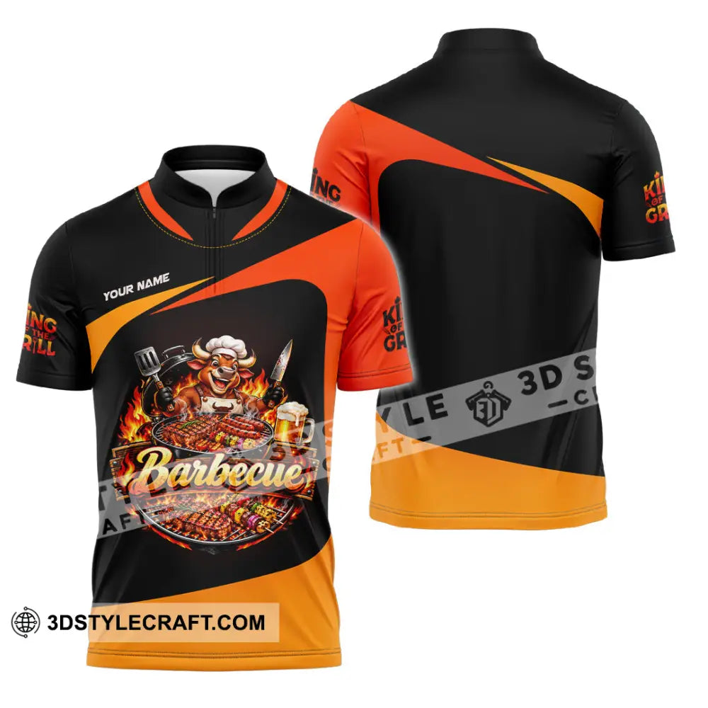 Unisex Shirt - Custom Barbecue Shirt - Zipper Polo Shirt / S - T-shirt