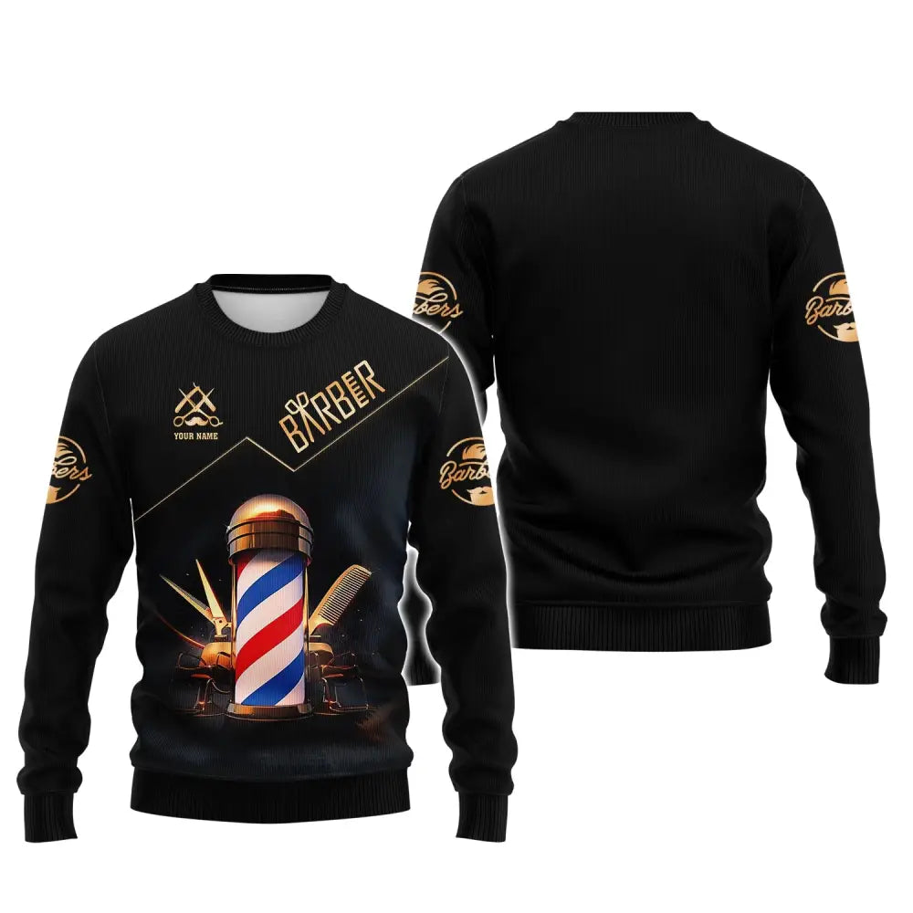 Unisex Shirt Custom Barber Personalized Name For Hairstylists T-Shirt