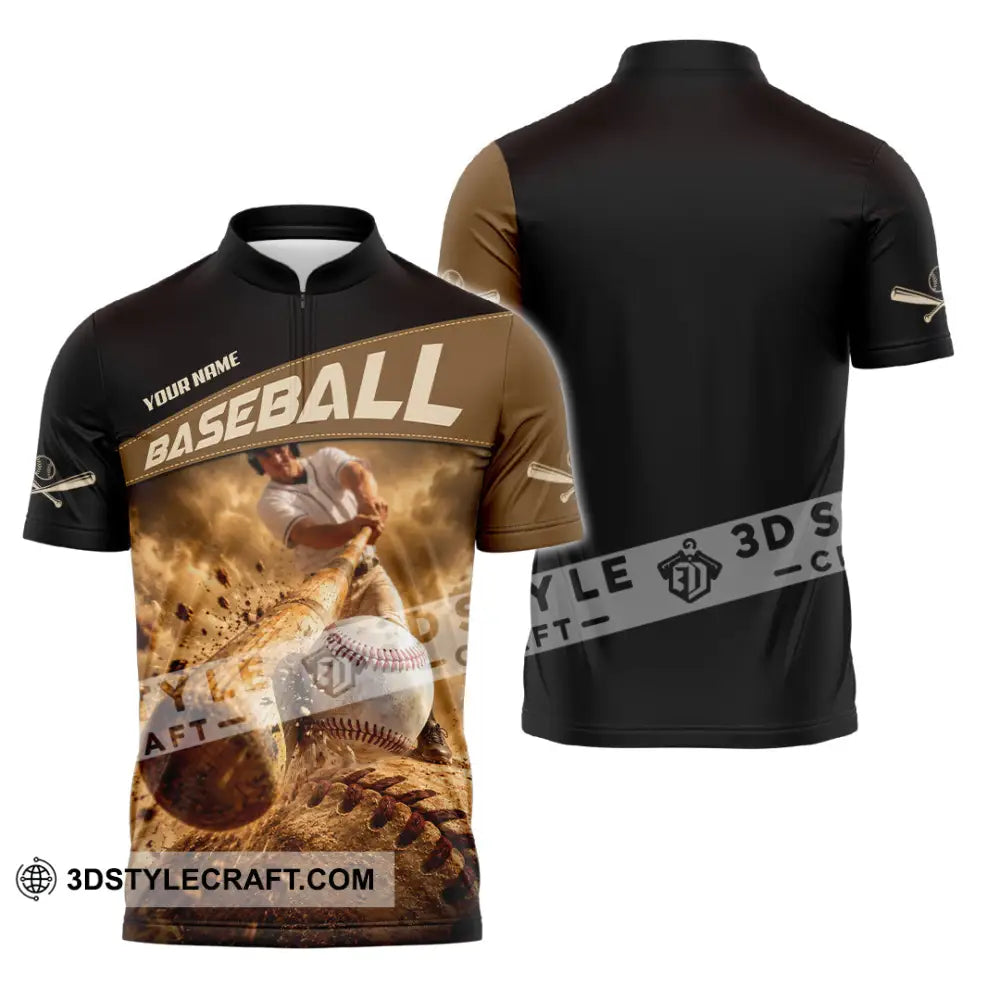 Unisex Shirt - Custom Baseball Shirt - Zipper Polo Shirt / S - T-shirt