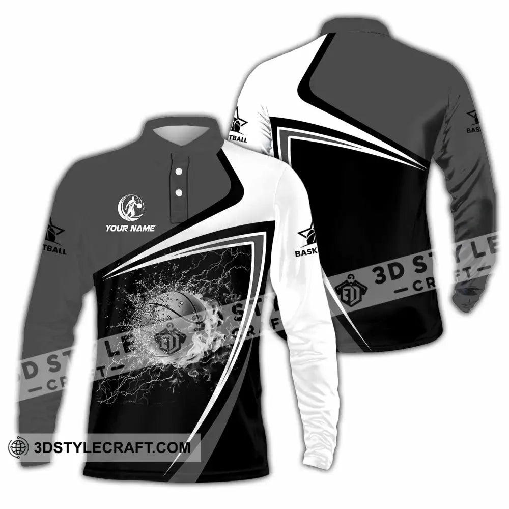 Unisex Shirt - Custom Basketball 3D Shirt Long Sleeve Polo / S T-shirt