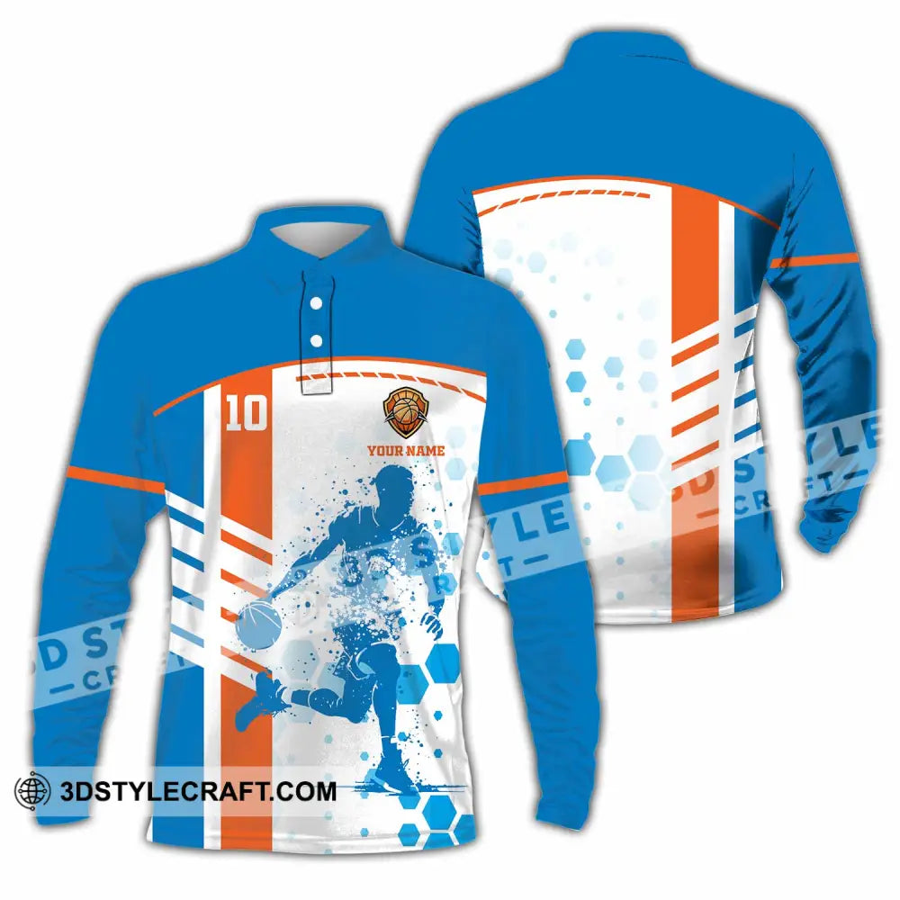 Unisex Shirt - Custom Basketball 3D Shirt Long Sleeve Polo / S T-shirt