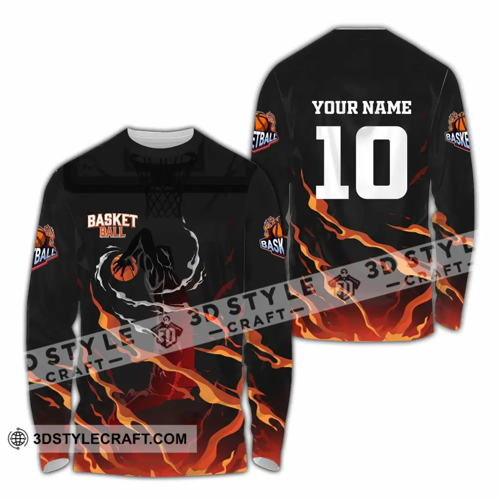 Unisex Shirt - Custom Basketball 3D Shirt Long Sleeve Shirt / S T-shirt