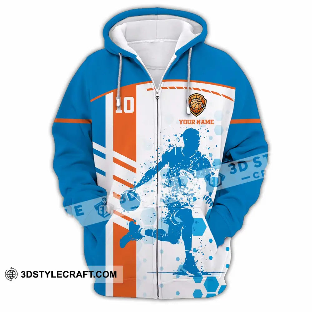 Unisex Shirt - Custom Basketball 3D Shirt Zipper Hoodie / S T-shirt
