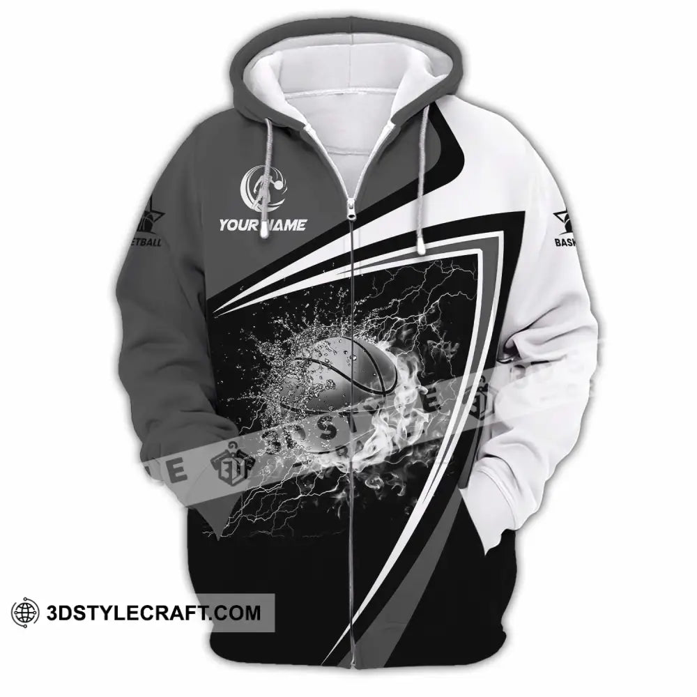 Unisex Shirt - Custom Basketball 3D Shirt Zipper Hoodie / S T-shirt