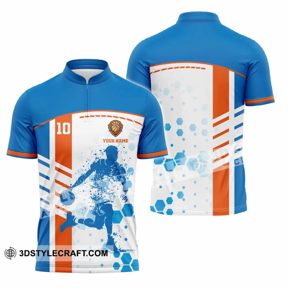 Unisex Shirt - Custom Basketball 3D Shirt Zipper Polo Shirt / S T-shirt