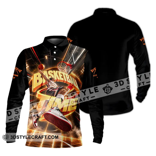 Unisex Shirt - Custom Basketball Time Shirt style option 4