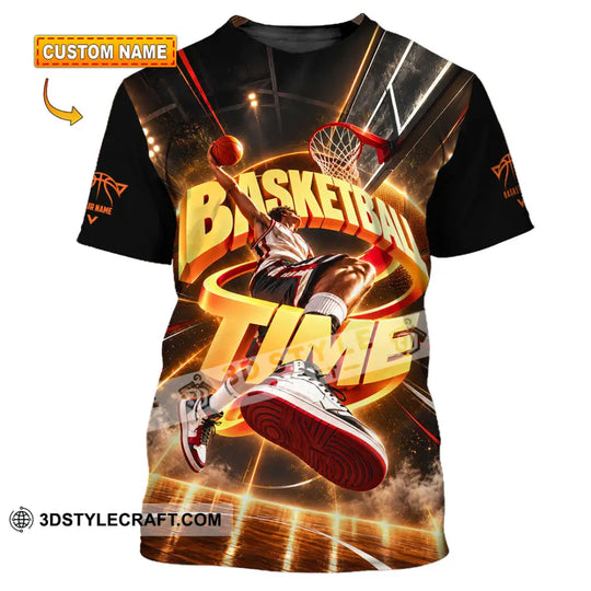 Unisex Shirt - Custom Basketball Time Shirt style option 1