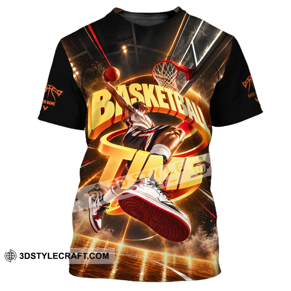 Unisex Shirt - Custom Basketball Time Shirt - T-Shirt / S - T-shirt