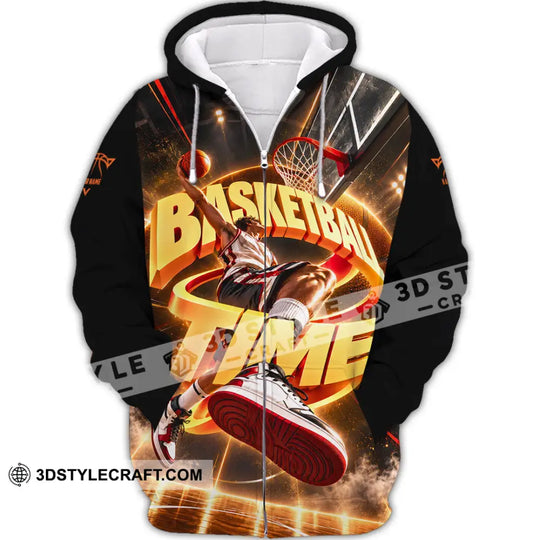 Unisex Shirt - Custom Basketball Time Shirt style option 3