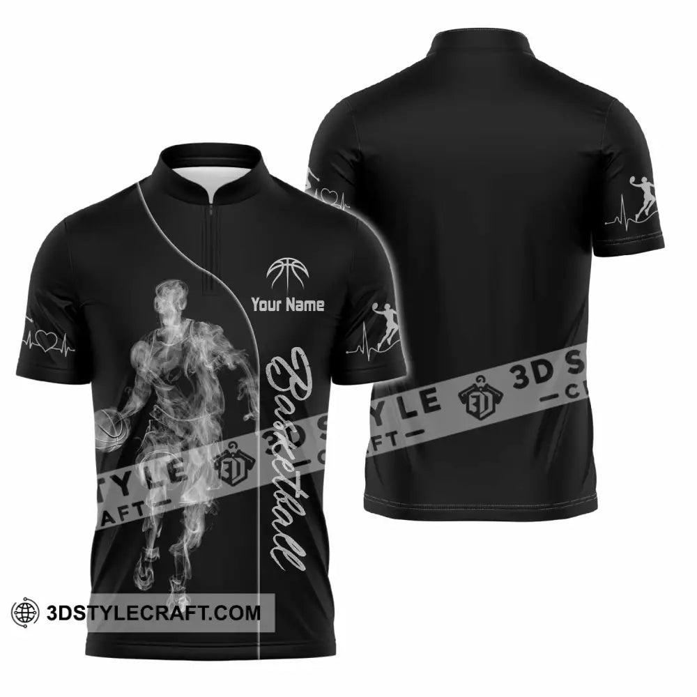 Unisex Shirt - Custom Basketball Shirt - Zipper Polo Shirt / S - T-shirt