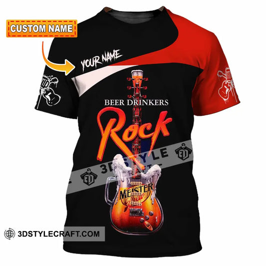 Unisex Shirt - Custom Beer Drinkers And Rock 3D Shirt T-shirt