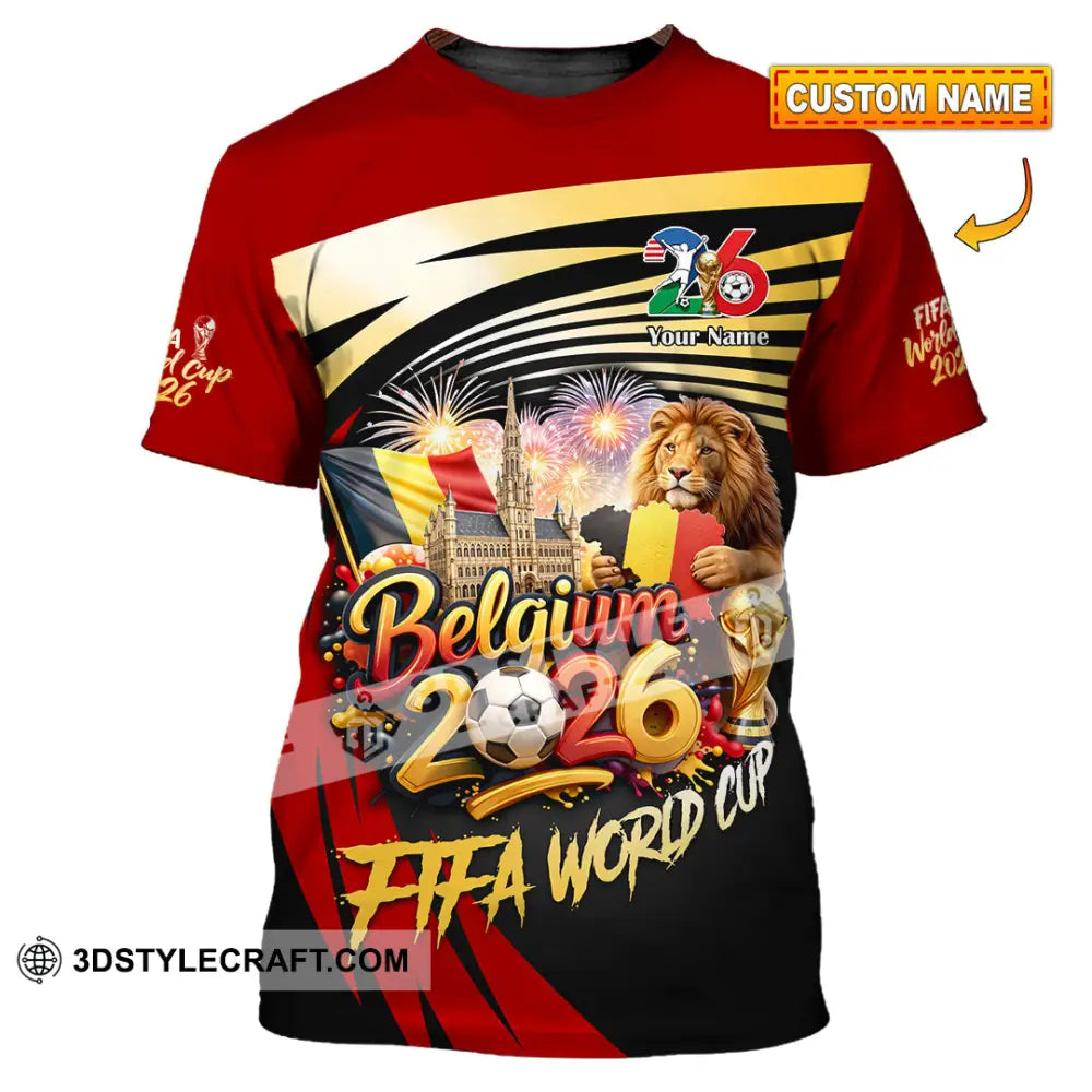 Unisex Shirt - Custom Belgium Fifa World Cup 2026 3D Shirt T-shirt